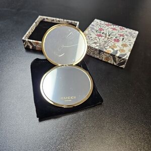 Gucci Gold and Silver Compact Mirror